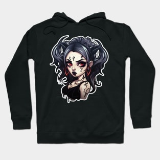 Inked Goth Girl Demon Hoodie